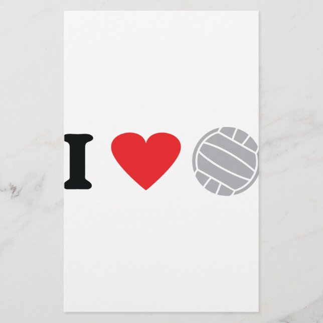 volleyball icon stationery (Front)