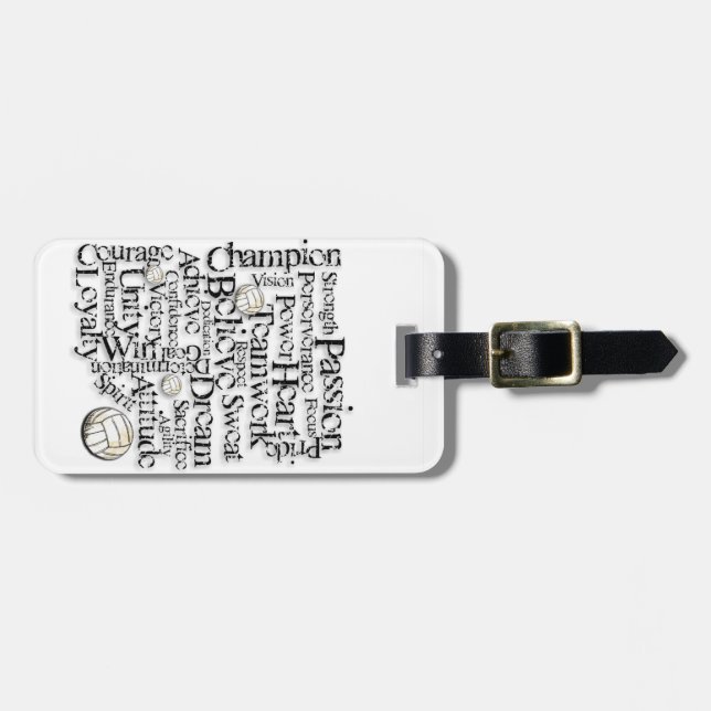 Volleyball Inspiration Luggage Tag (Front Horizontal)