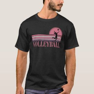 Volleyball Is Life Retro Team Player Teen Girls Wo T-Shirt