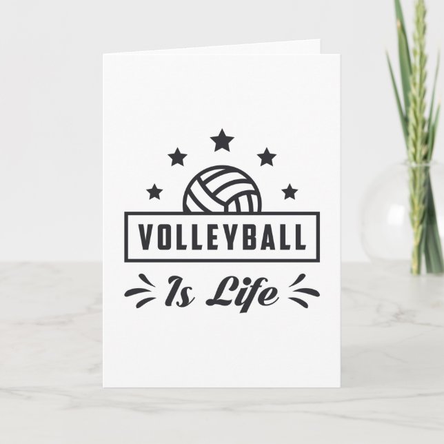 Volleyball Is Life Sports Beach Volleyball Gift Card (Front)