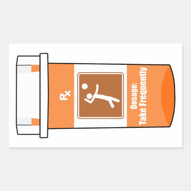 Volleyball Is My Drug Rectangular Sticker (Front)