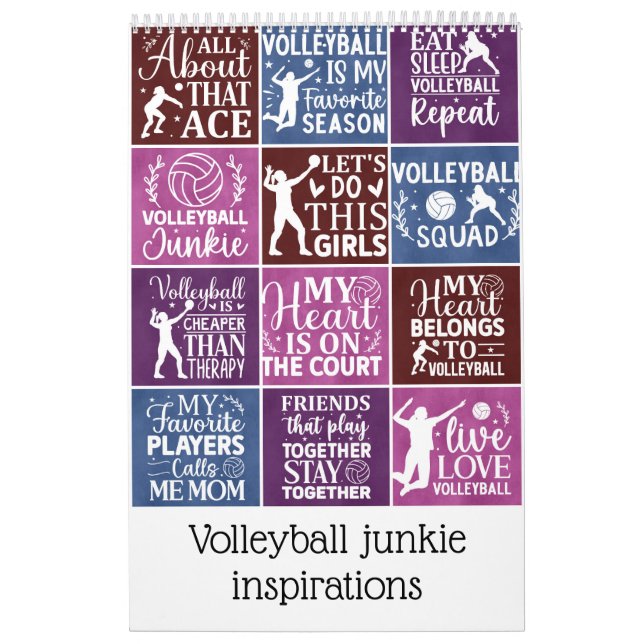 Volleyball junkie inspirations calendar (Cover)