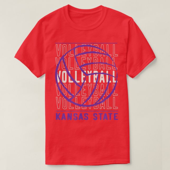 Volleyball Kansas State  T-Shirt (Design Front)