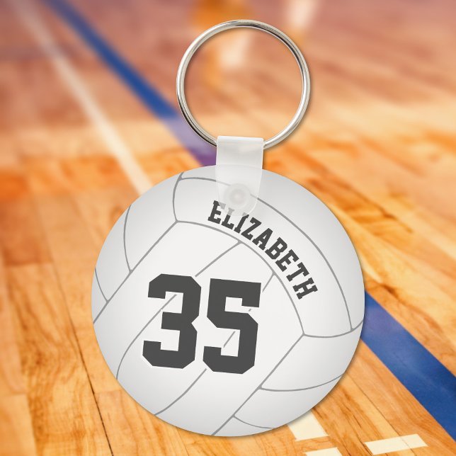 volleyball keychain bag tag w name jersey number (Creator Uploaded)