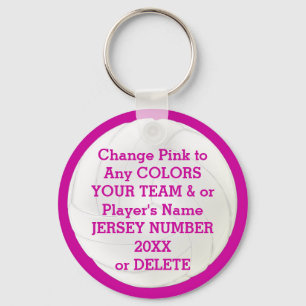 Volleyball Keychains TEAM, NAME, YEAR, NUMBER