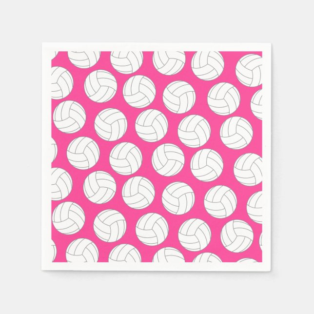 Volleyball Kids Birthday Party Sports Napkin (Front)