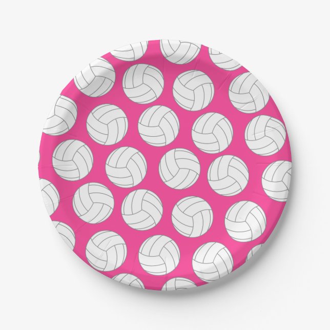 Volleyball Kids Birthday Party Sports Paper Plate (Front)
