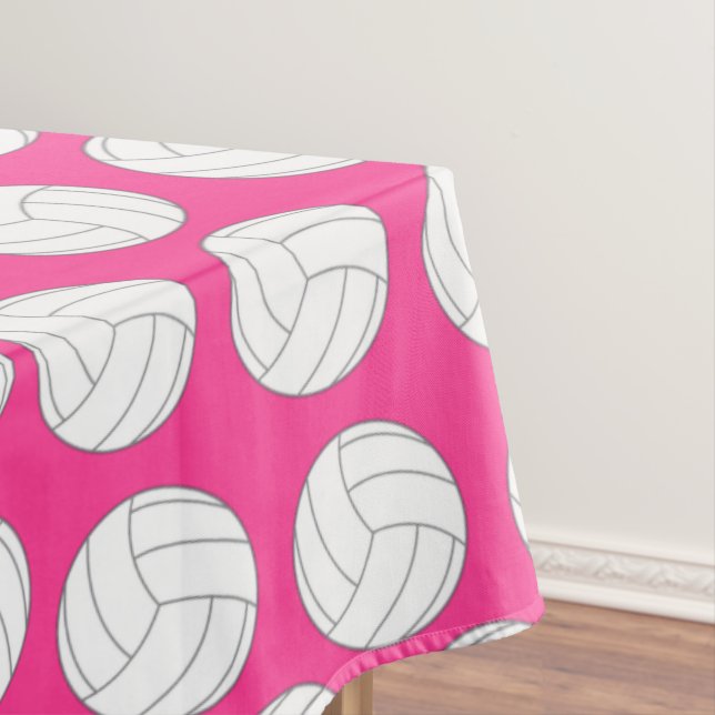 Volleyball Kids Birthday Party Sports Tablecloth (In Situ)