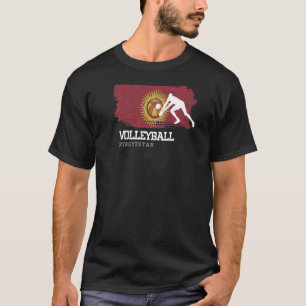 Volleyball Kyrgyzstan Flag Team Indoor Beach Playe T-Shirt