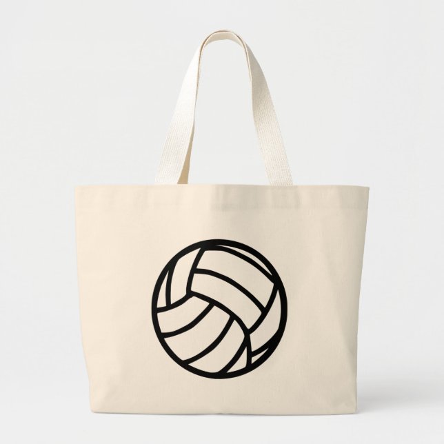 Volleyball Large Tote Bag (Front)