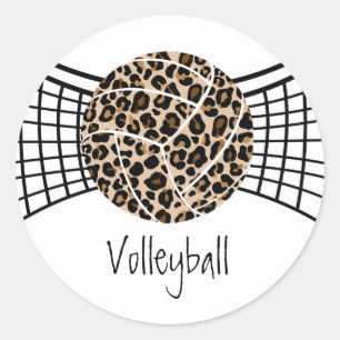 Volleyball Leopard Stickers