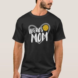 Volleyball Libero's Mom Heart T-Shirt