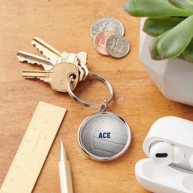Volleyball Look Personalised Keychain (Desk)