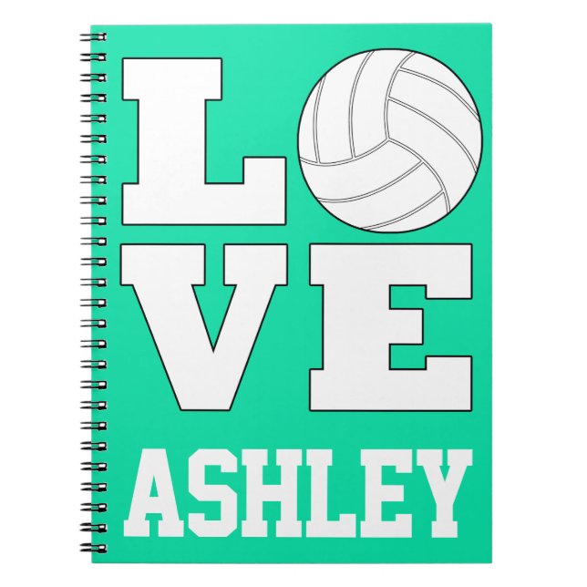Volleyball Love for Volleyball Players and Fans Notebook (Front)