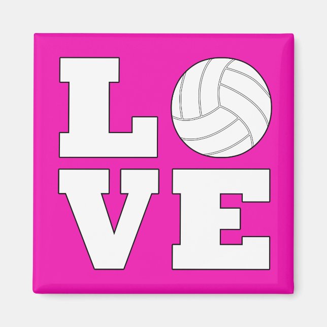 Volleyball LOVE Fridge Magnet (Front)