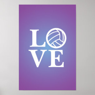 Volleyball Love Poster