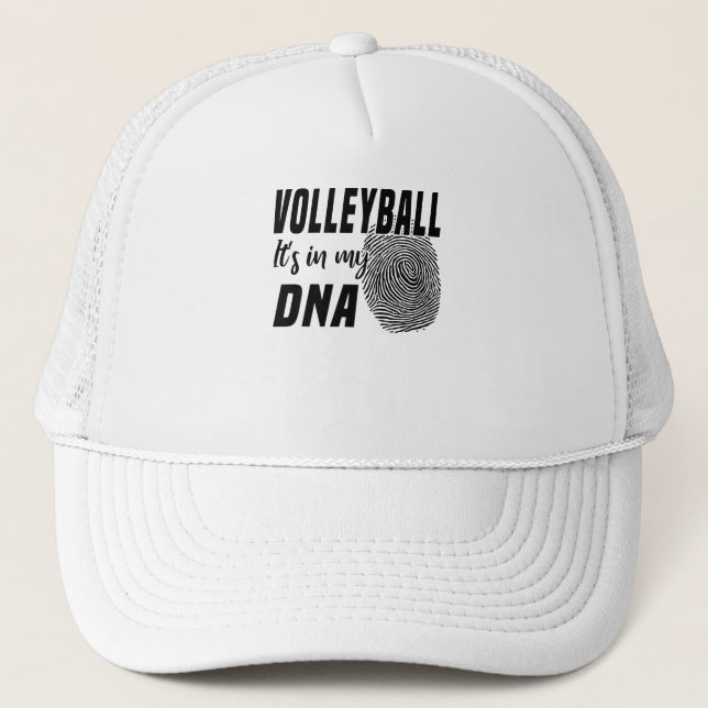Volleyball Love Volleyball Players Passion Dna Trucker Hat (Front)