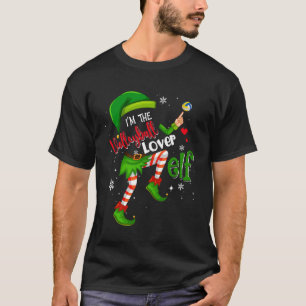 Volleyball Lover Elf Matching Family Group Xmas Pa T-Shirt