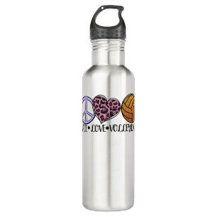 Volleyball Lover fun - Peace Love Volleyball  710 Ml Water Bottle