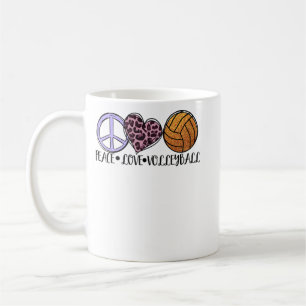 Volleyball Lover fun - Peace Love Volleyball Coffee Mug