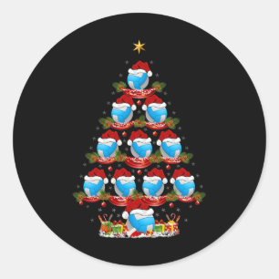 Volleyball Lover Xmas Holiday Volleyball Christmas Classic Round Sticker
