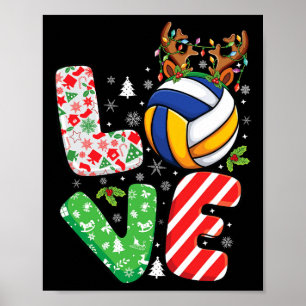 Volleyball Lovers Boys Girls Kids Xmas Christmas V Poster