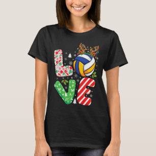 Volleyball Lovers Boys Girls Kids Xmas Christmas V T-Shirt