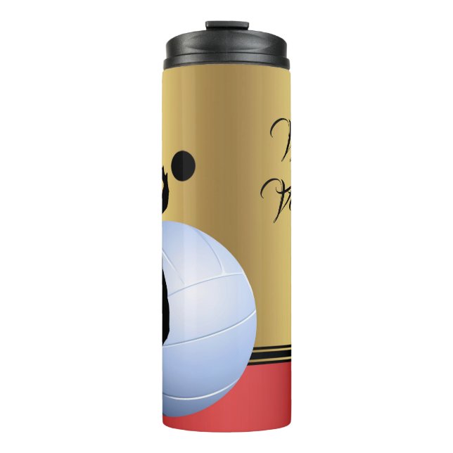 Volleyball Male Player Ball elegant Personalise Thermal Tumbler (Front)
