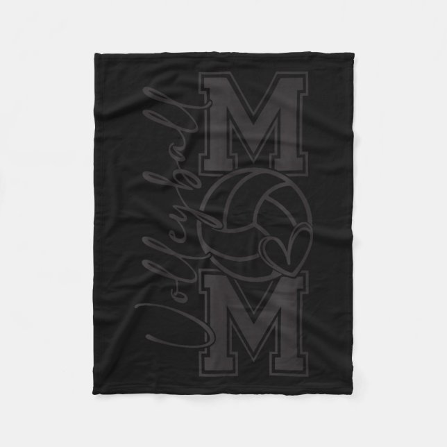 Volleyball Mama Mom Coquette Volleyball Bow Game D Fleece Blanket (Front)