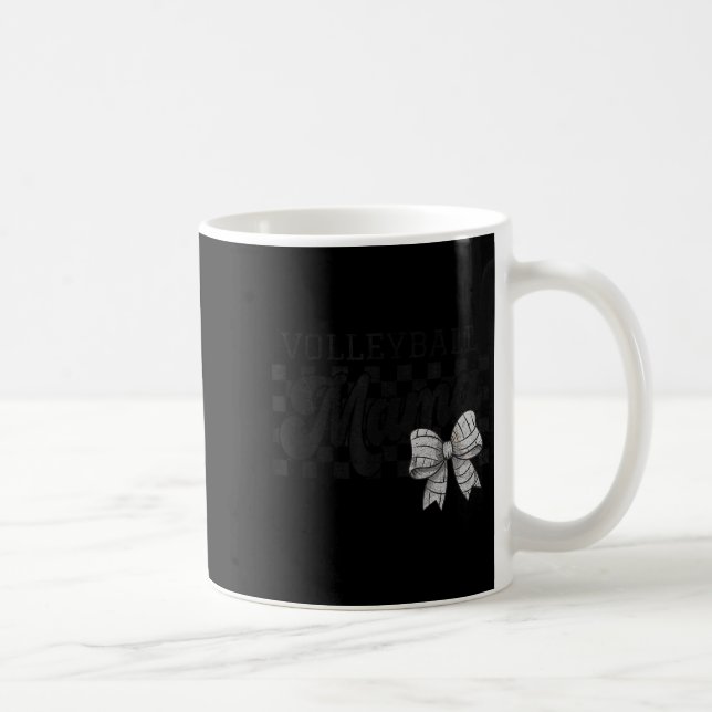 Volleyball Mama Mom Game Day Retro Volleyball Coqu Coffee Mug (Right)