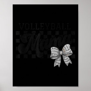 Volleyball Mama Mom Game Day Retro Volleyball Coqu Poster