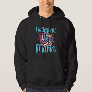 Volleyball Mama Net Spike Ball Player Athlete Hoodie