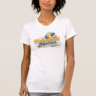 Volleyball Mama Retro Script Shirt