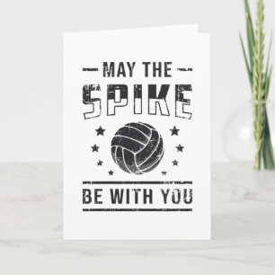 Volleyball May The Spike Be With You Retro Gift Card