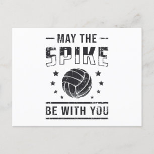 Volleyball May The Spike Be With You Retro Gift Postcard