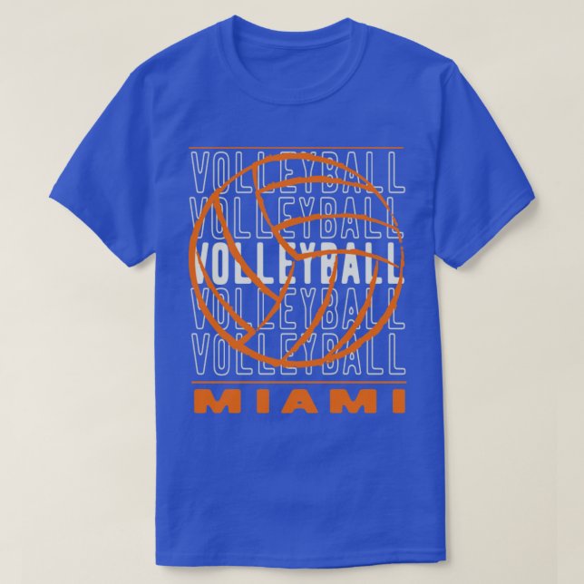 Volleyball Miami Florida T-Shirt (Design Front)