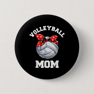 Volleyball Mom Bandana For Women Mothers Day 6 Cm Round Badge