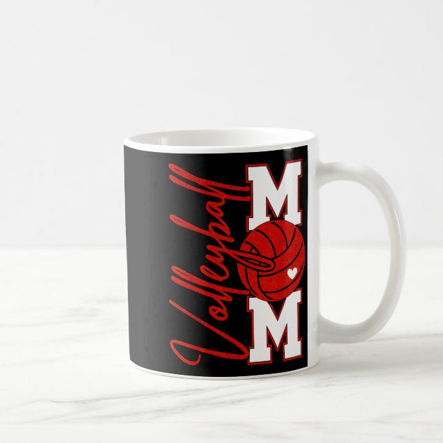 Volleyball Mom Game Day Mama Srts Volleyball Famil Coffee Mug (Right)