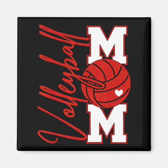 Volleyball Mom Game Day Mama Srts Volleyball Famil Magnet (Front)