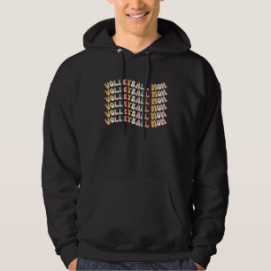 Volleyball mom groovy cute mother s day vball play hoodie