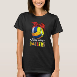 Volleyball Mom Tennis Mom Busy Raising Ballers For T-Shirt