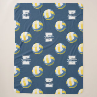 Volleyball Monogram Name Blanket – Letter E