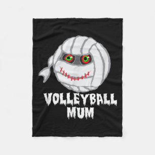 Volleyball Mum Funny Mummy Halloween Fleece Blanket