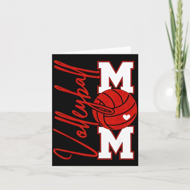 Volleyball Mum Game Day Mama Srts Volleyball Famil Card (Front)