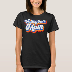 Volleyball Mum Leopard  Ball Mum Mother's Day Gift T-Shirt