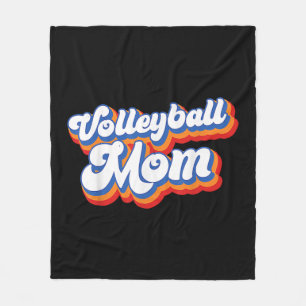 Volleyball Mum Leopard Fun Ball Mum Mother's Day 0 Fleece Blanket