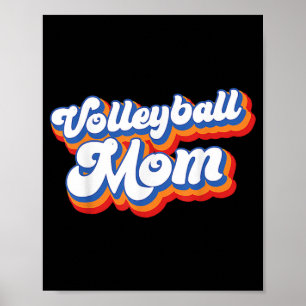 Volleyball Mum Leopard Fun Ball Mum Mother's Day 0 Poster
