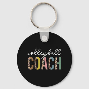 Volleyball Mum Leopard Volleyball Coach Team Gift Key Ring