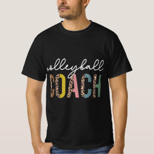 Volleyball Mum Leopard Volleyball Coach Team Gift T-Shirt