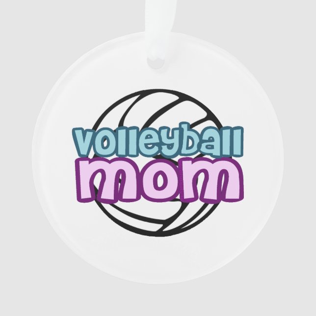Volleyball Mum Ornament (Front)